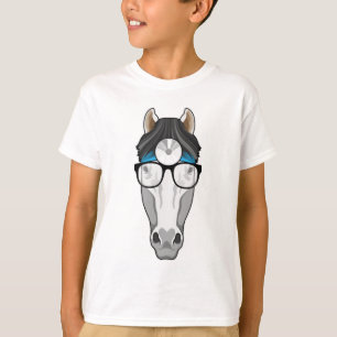 Pferd als Arzt mit Brille T-Shirt