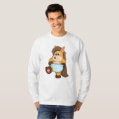 Pferd als Baby mit Windeln T-Shirt (Vorne ganz)