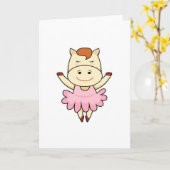 Pferd als Ballerina im Ballett Karte (Gelbe Blume)