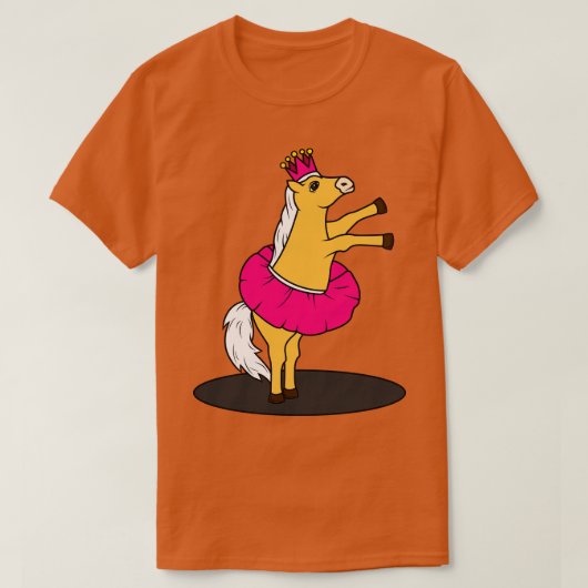 Pferd als Ballerina mit Rock T-Shirt (Design vorne)