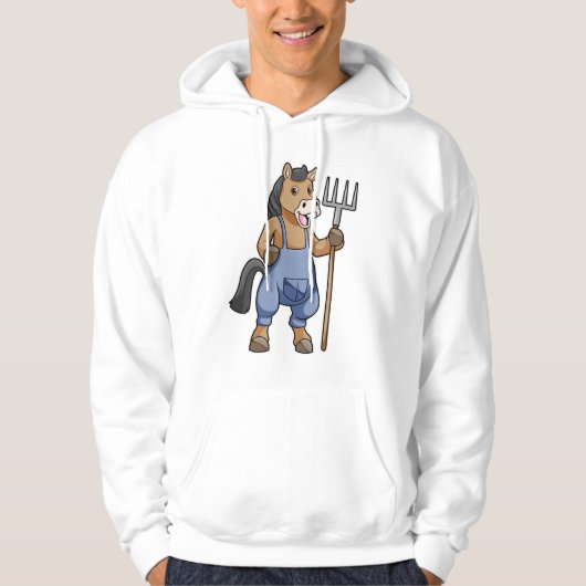 Pferd als Bauer mit Rake Hoodie (Vorderseite)