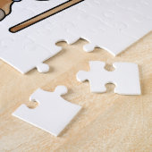 Pferd als Bauer mit Rake Puzzle (Seite)