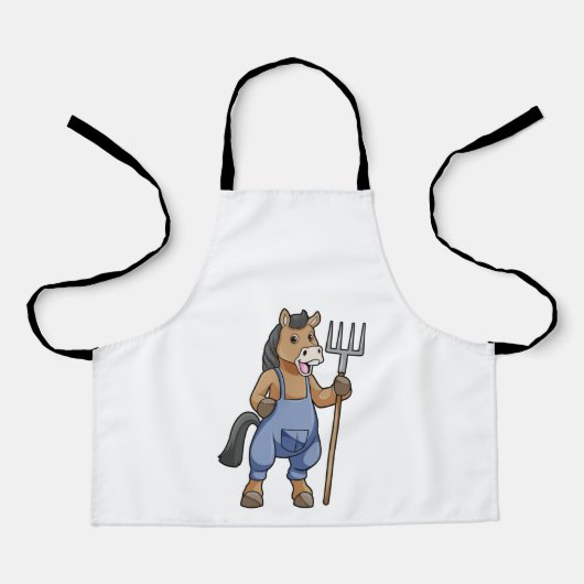 Pferd als Bauer mit Rake Schürze (Vorderseite)