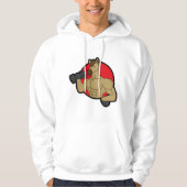 Pferd als Bodybuilder mit Dumbell Hoodie (Vorderseite)