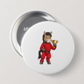 Pferd als Champion mit Trophäe Button (Vorne & Hinten)