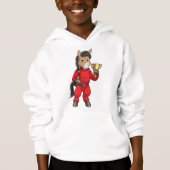 Pferd als Champion mit Trophäe Hoodie (Vorderseite)