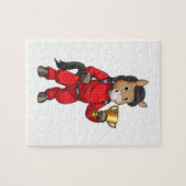 Pferd als Champion mit Trophäe Puzzle (Horizontal)