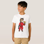 Pferd als Champion mit Trophäe T-Shirt (Vorne ganz)