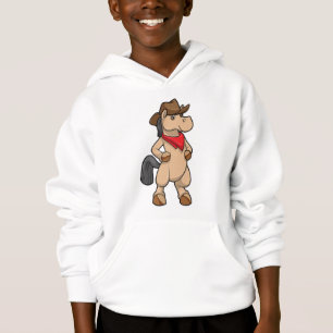 Pferd als Cowboy Hoodie