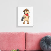 Pferd als Cowboy Leinwanddruck (Insitu (Wohnzimmer))