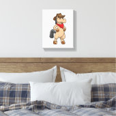 Pferd als Cowboy Leinwanddruck (Insitu (Schlafzimmer))