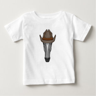 Pferd als Cowboy mit Hut Baby T-shirt