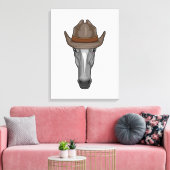 Pferd als Cowboy mit Hut Leinwanddruck (Insitu (Wohnzimmer))