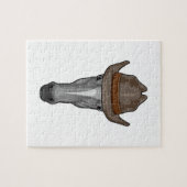 Pferd als Cowboy mit Hut Puzzle (Horizontal)