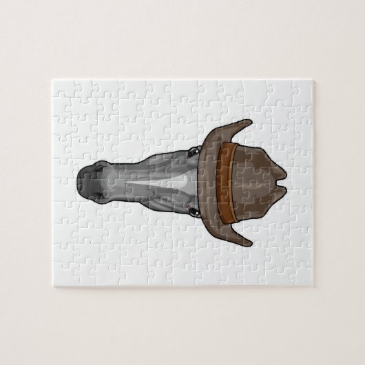 Pferd als Cowboy mit Hut Puzzle (Horizontal)