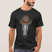 Pferd als Cowboy mit Hut T-Shirt (Vorderseite)