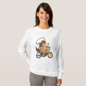 Pferd als Cowboy mit Lasso & Motorrad T-Shirt (Vorne ganz)