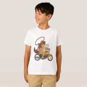Pferd als Cowboy mit Lasso & Motorrad T-Shirt (Vorne ganz)