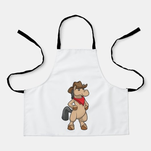 Pferd als Cowboy Schürze (Vorderseite)