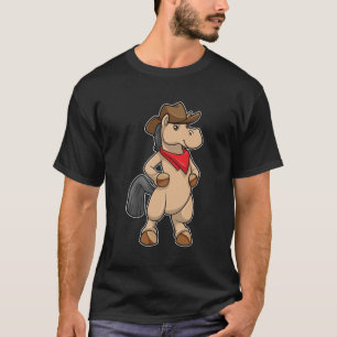 Pferd als Cowboy T-Shirt