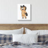 Pferd als Friseur mit Kamm Leinwanddruck (Insitu (Schlafzimmer))