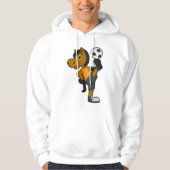 Pferd als Fußballspieler mit Fußball Hoodie (Vorderseite)