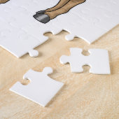 Pferd als Fußballspieler mit Fußball Puzzle (Seite)