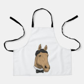 Pferd als Gentleman mit Bow-Krawatte Schürze (Vorderseite)