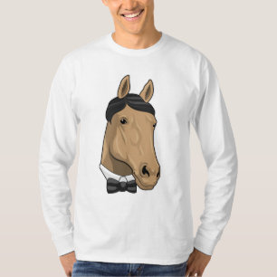 Pferd als Gentleman mit Bow-Krawatte T-Shirt
