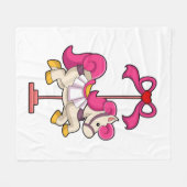 Pferd als Karussellpferd.PNG Fleecedecke (Vorderseite (Horizontal))