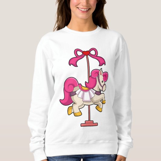 Pferd als Karussellpferd.PNG Sweatshirt (Vorderseite)