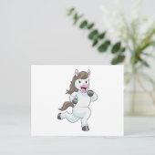 Pferd als Läufer beim Laufen Postkarte (Stehend Vorderseite)