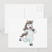 Pferd als Läufer beim Laufen Postkarte (Vorne/Hinten)