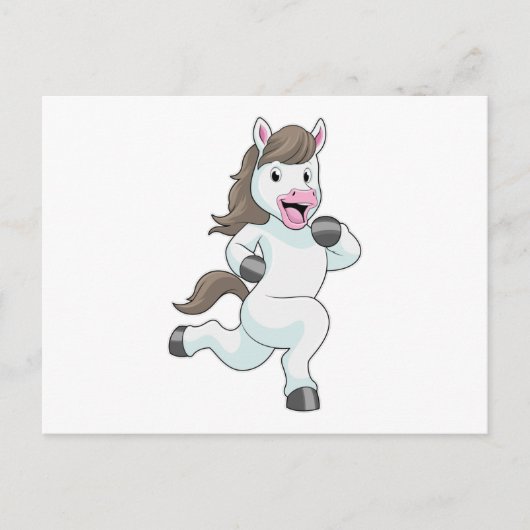 Pferd als Läufer beim Laufen Postkarte (Vorderseite)
