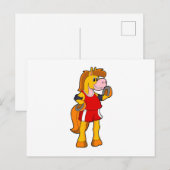 Pferd als Läufer Postkarte (Vorne/Hinten)