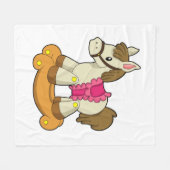 Pferd als Rockpferd.PNG Fleecedecke (Vorderseite (Horizontal))