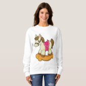 Pferd als Rockpferd.PNG Sweatshirt (Vorne ganz)