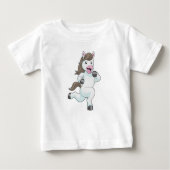 Pferd als Runner beim Laufen Baby T-shirt (Vorderseite)