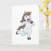 Pferd als Runner beim Laufen Karte (Gelbe Blume)