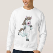 Pferd als Runner beim Laufen Sweatshirt (Vorderseite)