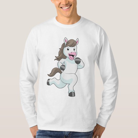Pferd als Runner beim Laufen T-Shirt (Vorderseite)