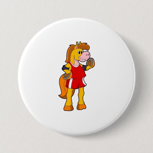 Pferd als Runner Button (Vorderseite)