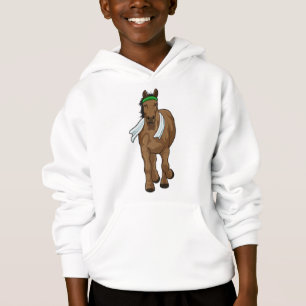 Pferd als Runner mit Handtuch Hoodie