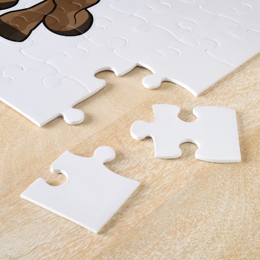 Pferd als Runner mit Handtuch Puzzle (Seite)