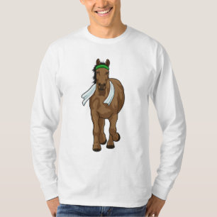 Pferd als Runner mit Handtuch T-Shirt