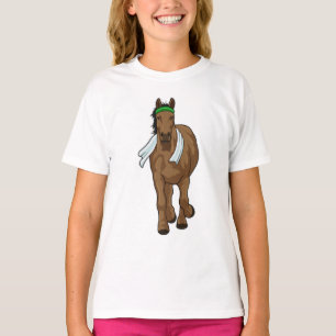 Pferd als Runner mit Handtuch T-Shirt