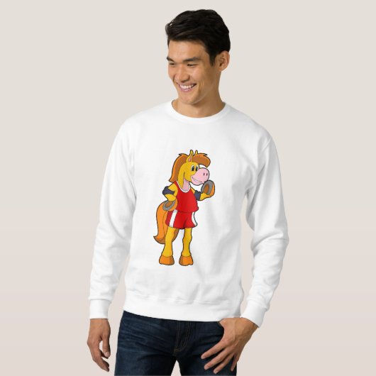 Pferd als Runner Sweatshirt (Vorne ganz)