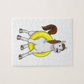 Pferd als Schwimmer mit Lifebouy Puzzle (Horizontal)