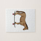 Pferd als Skater auf Skateboard Puzzle (Horizontal)