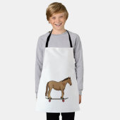 Pferd als Skater auf Skateboard Schürze (Getragen)